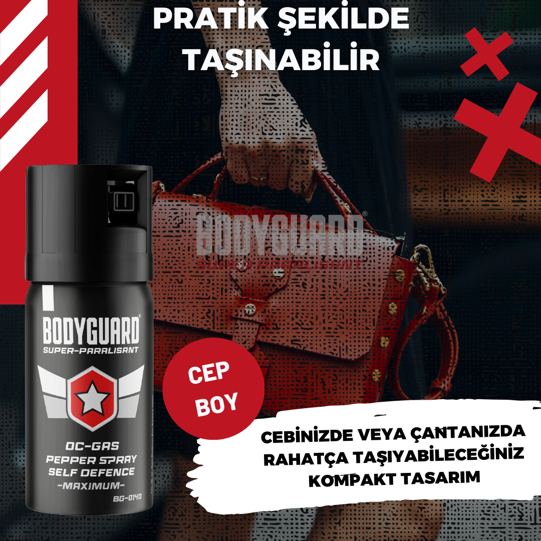 BODYGUARD® BG-0140 OC-Gas Spray 40 ml – Kişisel Savunma Spreyi - Görsel 5