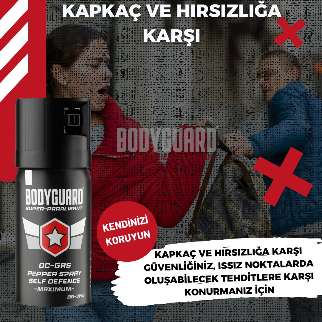 BODYGUARD® BG-0140 OC-Gas Spray 40 ml – Kişisel Savunma Spreyi - Görsel 4